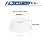 6pcs Rubber Grommets 27mm Drill Hole  18mm Id White Hole Plug Grommet