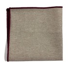 Taupe   Mauve Beige Linen cotton Pocket Square