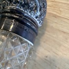 Victorian Watrous Sterling Silver Flip Top Hinged Cut Glass Perfume Scent Bottle