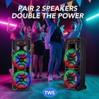 Portable Bluetooth Party Speaker Dual 12  8000w Tws Wireless Mic Karaoke