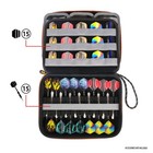 Usa Gear Xl Hard Shell Dart Case  Dart Holder For 15 Darts   Accessories - Black