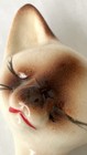 Vintage Mcm Ceramic Long Neck Siamese Cat Figurine Made In Japan By Giftcraft 9   