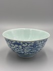 Antique 19th C  Chinese Qing Dynasty Blue And White Porcelain Bowl 5 1 2  