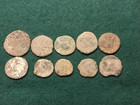 Ancient Roman Empire   10 Coin Lot Uncleaned   Crusty  14-21 Mm 