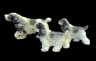 3 Vintage Japan Ceramic Porcelain Dog Figurines Springer English Cocker Spaniels