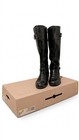 Bandolino Black Leather Knee High Riding Boots Zip Buckle Women   s 8 M