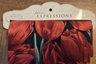 Gorgeous Cotton Fabric Piece Red Tulips Flowers Print 1yd X 21  21  X 36  New