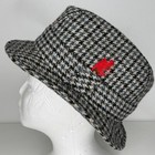 Vtg Burberrys Hat Mens Size 7 25  100  Wool Plaid Grey Fedora Made In England