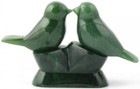Genuine Natural Canadian Nephrite Jade Lovebirds Figurine - Multiple Sizes