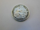 Peru 1897 1 2 Dinero Uncirculated Coin