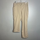 Duluth Trading Co  Cargo Hiking Pants Size 10 Convertible Beige Nylon Blend
