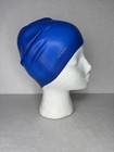 Speedo Unisex Solid Elastomeric Silicone Swim Cap Blue One Size