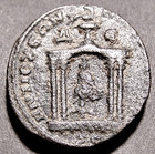 Trebonianus Gallus W  Tyche Of Antioch In Temple  29-30mm  20 3gm  Roman Coin