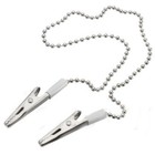 Dental Patient Bib Clips Metal Ball Chain Napkin Holder Flexible Chain Clip