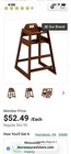Lancaster Table   Seating Wood High Chair  Dark Brown Single Seat Model