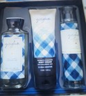 New  Bath   Body Works    gingham    Full-size Gift Set  Shower Gel  Lotion  Mist 