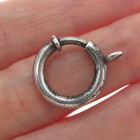 925 Sterling Antique Oxidized Spring Ring Lock Clasp For Bracelet   Necklace