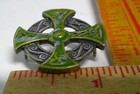 Celtic Cross Pin Vintage Goth Collectible Old Irish Biker Vest Hat Pinback