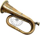 Vintage Antique Brass Bugle  Us Military Cavalry Horn-musical Instrument