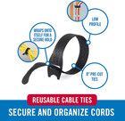 Velcro Brand One-wrap Cable Ties  100pk  8 X 1 2  Black Cord Organization Straps