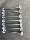 1990 Bayliner Ciera 2655 Wood Rail Stainless Steel Railing Supports Lot Of 7