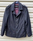Guess Men s Small Black Lined Peacoat Jacket Coat Wool Blend Overcoat Button Up