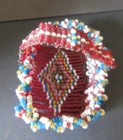 1960-80 Zuni Beaded Basket  on Wire  Initials  enh 
