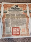 3 Chinese Government Reorganization Gold Loan 1913   20 Bond Certificate China