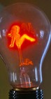 Sexy Lady Babe Lightbulb Vintage Aerolux Style Orange Neon Design Tested working
