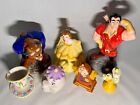 Disney Ceramic Beauty And The Beast Set 7 Vintage Japan Rare 1990   s