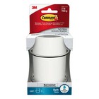 Command Bath White   Satin Nickel Accessory Toothbrush Organizer  1 Organizer