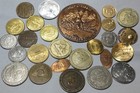 Vintage Mixed Lot Of Tokens Medals Coins 26 Pcs 