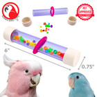 Bonka Bird Toys 2633 Rattle Tube Durable Foot Talon Small Large Parrot Cage Toy