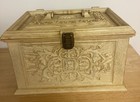 Max Klein Vintage Large Ornate Sewing Box Plastic   Metal No Tray  Euc