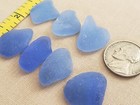 Genuine Beach Sea Glass Surf Tumbled Cornflower Light Blue Medium Frosted T5