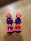 Lot 2 Vintage Super Mario Bros Figure 1989 Raccoon Nintendo Of America Rare Read