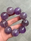 Excellent Large Chinese Natural Amethyst Crystal Round Beads Bracelet           