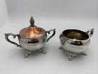 Vintage International Silver Co  Silver-plated Creamer   Sugar Bowl W  Lid 
