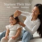 Natemia Wooden Baby Hair Brush   Comb Set For Newborns - Soft 3 Pc Set  Oval 