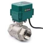 U  S  Solid Motorized Ball Valve W  Us Plug 1 1 2in Ss Ac 110v Nc Green Casing