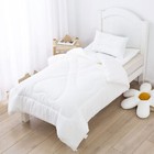 White Crib Toddler Comforter 47 x59  Down Alternative Quilt 1 3 Pounds Summer