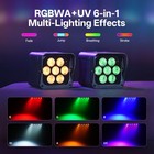 Uking Splashpwr 1 Waterproof Rgbwa Uv 7led Par Stage Light Rechargeable Dj Dmx
