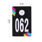 Sukira Live Plastic Number Tags  Normal And Reverse 001-100  Multicolor