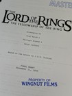 The Lord Of The Rings The Fellowship Of The Ring Screenplay 1999 Final Script