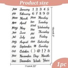 Infunly Calendar Clear Stamps For Card Making Date Number Rubber Stamp Week M   