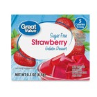 Great Value Sugar Free Strawberry Gelatin Dessert  0 3 Oz  6 Pack 