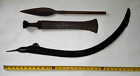 Hand Forged Sword Spear Congo African Antique Knife Crafted Set