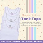 Buyless Fashion Girl Tanks Cotton Undershirts For Dance Gymnastics  Kids 4 Pack 