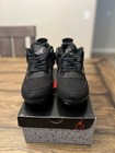 Custom Air Jordan 4 Black Cat Football Cleats  Mens Size 10