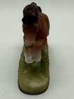 Porcelain Horse Figure Jumping Over Grass Vintage  Numbered  6 Inches Long